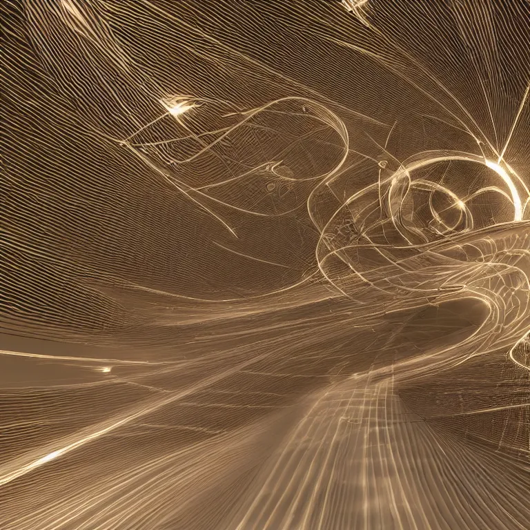 Image similar to a light streaks and ornate flowing light streams sacred geometry, unreal engine