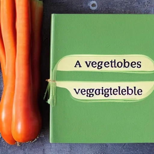 Image similar to a book that has the word vegetables written on it