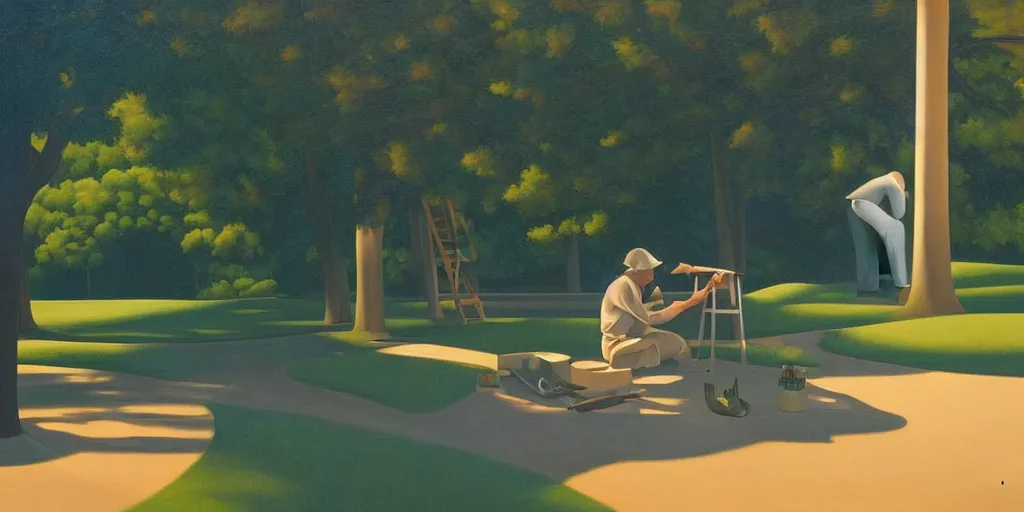 Image similar to the painter, summer evening, kenton nelson