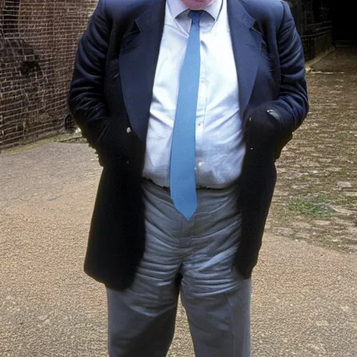 Image similar to boris johnson in gangster outfit, 2 0 0 0 photo