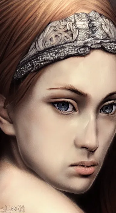 Image similar to highly detailed realistic portrait of a beautiful female character designs