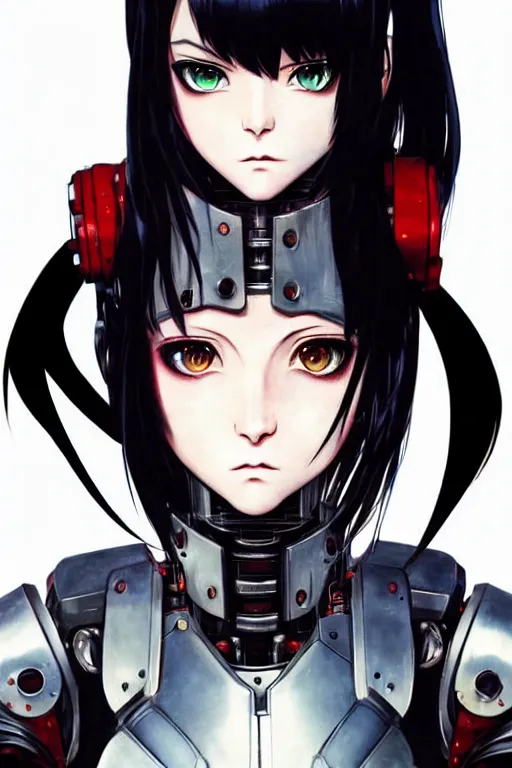 Prompt: portrait Anime goth cyberpunk cyborg girl in mechanical armor, blame, cute-fine-face, black-hair pretty face, realistic shaded Perfect face, fine details. Anime. Warhammer 40000, realistic shaded lighting by Ilya Kuvshinov katsuhiro otomo ghost-in-the-shell, magali villeneuve, artgerm, rutkowski, WLOP Jeremy Lipkin and Giuseppe Dangelico Pino and Michael Garmash and Rob Rey and Tsutomu Nihei