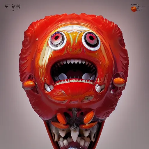 Prompt: red scream by takashi murakami, greg hildebrandt, jeffrey smith and zdzisław beksiński, 3d render, octane render, intricately detailed artwork, full 8k high quality resolution, recently just found unknown masterpiece