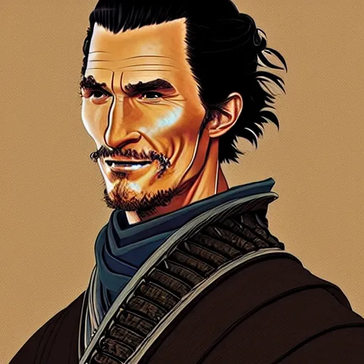 Prompt: portrait of a samurai matthew mcconaughey, artstation, cartoon, elegant, highly detailed, digital painting, clean! outstanding! art by ghibli, makoto shinkai, fujita goro, giraud, akihiko yoshida, fadeev 8 k