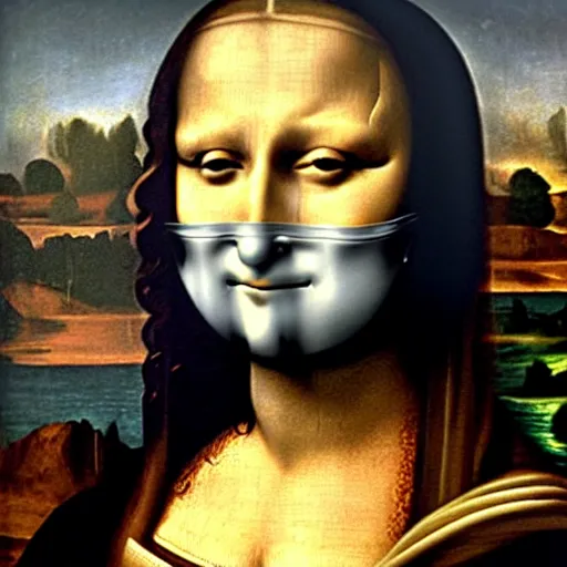 Prompt: monalisa painting as the purge, highly detailed, 8 k resolution, art by caravaggio, modern art, optical illusion