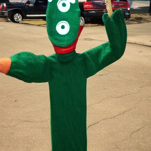 Prompt: Biblically accurate gumby