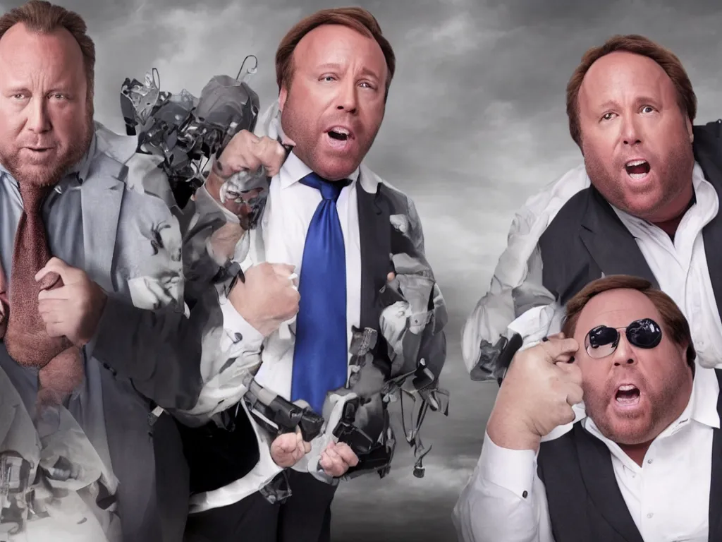 Image similar to alex jones has a terrible nightmare in tim and eric awesome show great job