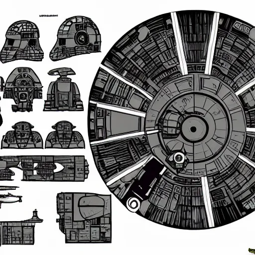 Prompt: the millennium falcon but if it was created by the mandalorians.