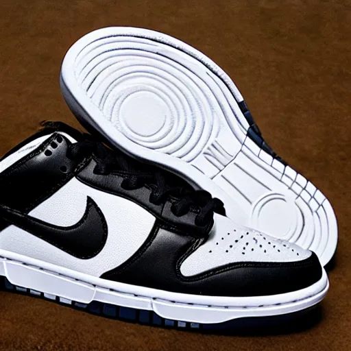 Image similar to nike dunk low black white photograph