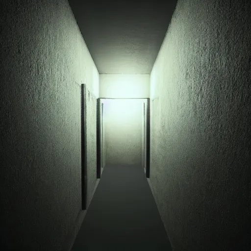 Image similar to cinematic award winning movie scene of scp - 0 9 6 escaping containment with mtf scp soldiers with guns aiming, dark creepy room, sharp focus, 8 k, realistic