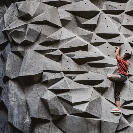 Image similar to bouldering wall made of human faces, photo, iso, mm, octane,