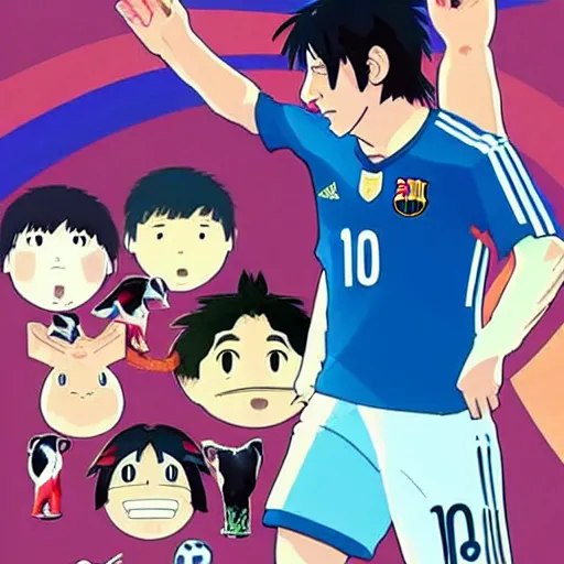 Prompt: Messi in the style of Studio Ghibli