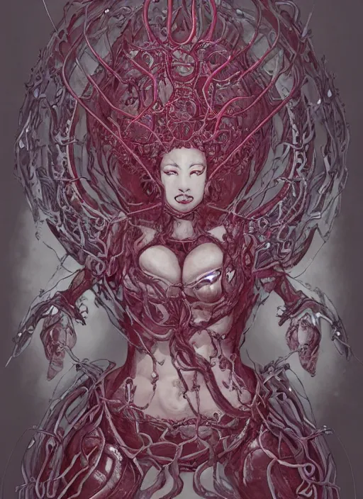 Image similar to a detailed full body portrait of the queen of blades, by akira yasuda