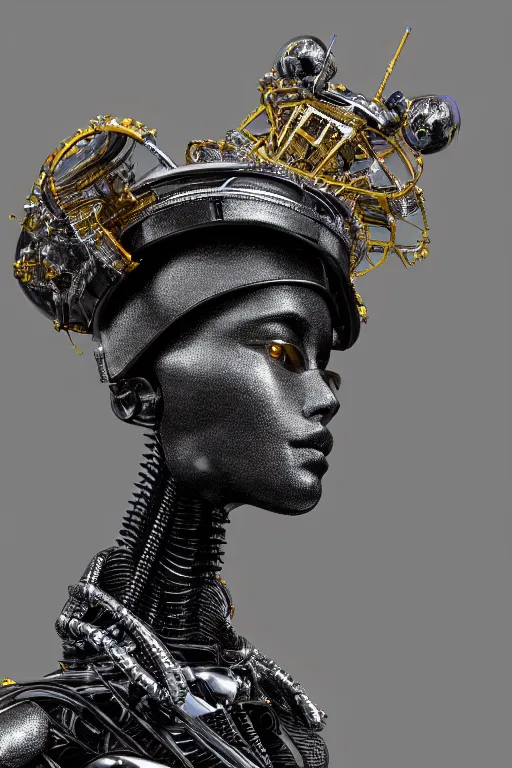 Prompt: a portrait of a extremely intricately detailed beautiful robot wearing a highly detailed perfect render black graduation hat on its head, realism. concept art. unreal engine 5, f / 1. 8, v - ray, ultra hd, 8 k, graduation photo, atmospheric beautiful background and beautiful lighting. hyper realism.