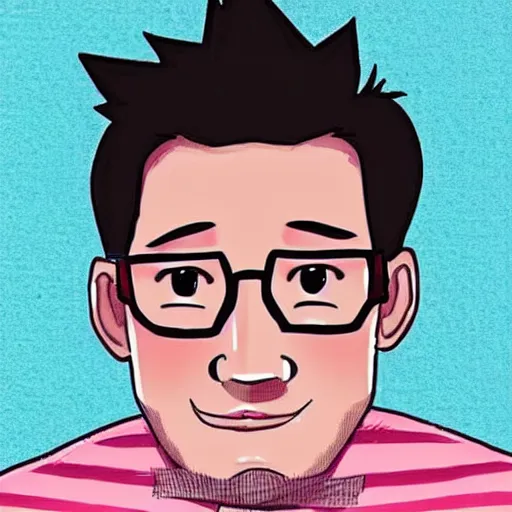 Image similar to Markiplier in a kawaii style,