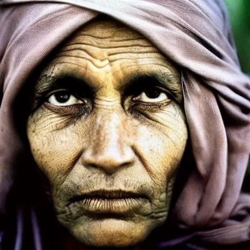 Image similar to this person is a leader, portrait photograph, by steve mccurry