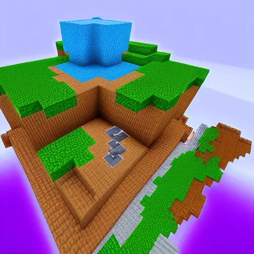 Prompt: minecraft aether mod, minecraft heaven, flying island