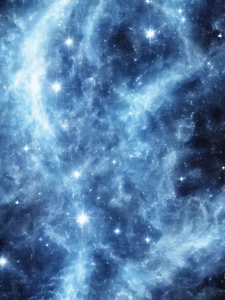 Prompt: celestial epic light blue colored deepspace image of a sparkling ethereal cosmic universe, celestial features, nasa photos, artstation