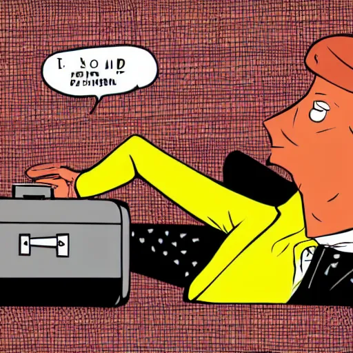 Image similar to brown suitcase containing domino mask being opened by a ginger caucasian male in a brown suit, jorge fornes artstyle, colorful, somber