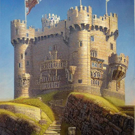 Image similar to the # splafluted castle by james gurney