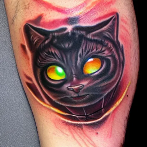 Prompt: andy richter, glowing eyes, by john reuss, tattoo,