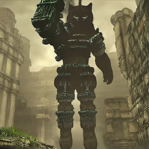 Image similar to cat by shadow of the colossus