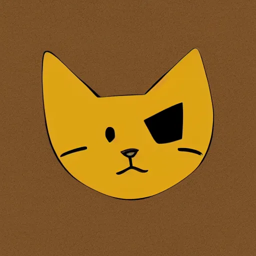 Image similar to tattoo sketch of a cat hugging the sun, on a yellow paper, ornament maori, minimalism, vector