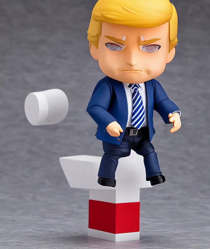 Image similar to donald trump nendoroid, well - designed, proportional, realistic lighting
