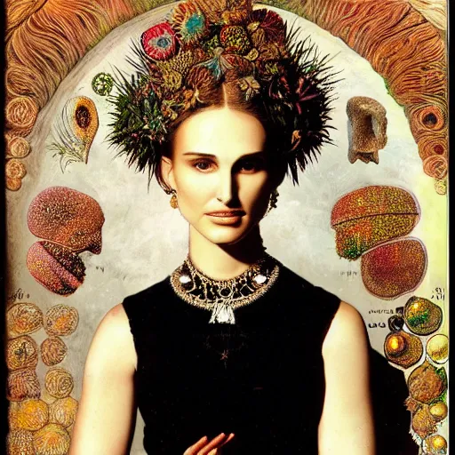 Image similar to portrait of natalie portman by ernst haeckel