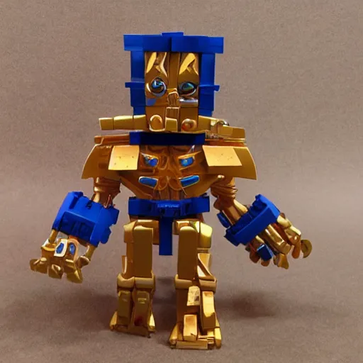 Prompt: Donald Trump bionicle package