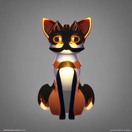 Prompt: a cat dressed as a dog, artstation hq, dark phantasy, stylized, symmetry, modeled lighting, detailed, expressive, created by hideo kajima