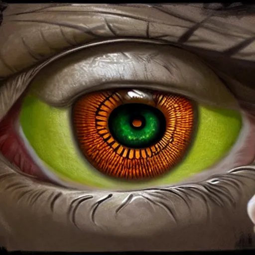 Prompt: hyper realistic dragons eye