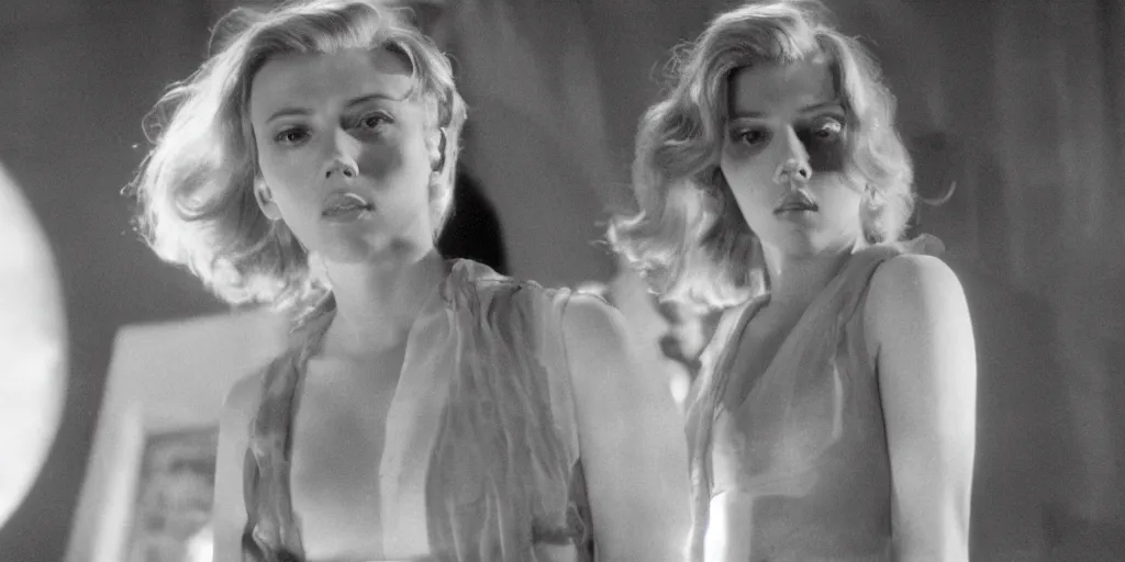 Image similar to Scarlett Johansson in a scene from the movie The Wings of Desire