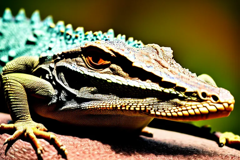 Image similar to angry lizard looks into the lens, professional shooting, nation geographic style, many details, high quality, 8 k