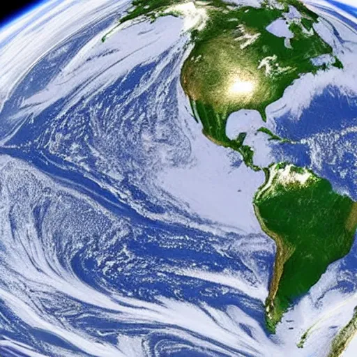 Image similar to NASA photograph of the Earth as a flat disc. From space. Earth is flat.