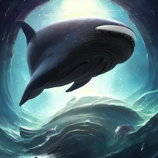 Image similar to space magical whale with multiple eyes on its face, eyes!, eyes!, eyes!, eyes!, eyes!, eyes, galaxy whale, epic fantasy style art, galaxy theme, by Greg Rutkowski, hearthstone style art, 99% artistic