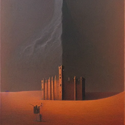 castle by Zdzisław Beksiński, oil on canvas | Stable Diffusion | OpenArt