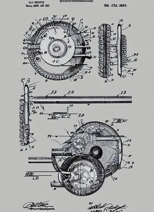 Prompt: “A detailed gear wheel mechanism with tubes buttons and meters attached to a human brain. Patent application drawing, close-up, Fig.1, Header text”