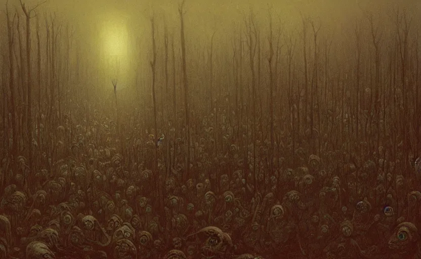 Prompt: Forest of damned souls by Beksinski, 4k, masterpiece