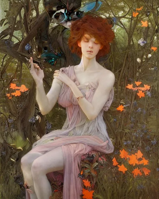 Image similar to a beautiful fairy, by Edgar Maxence and Ross Tran and Michael Whelan and Gustav Boris Valejo