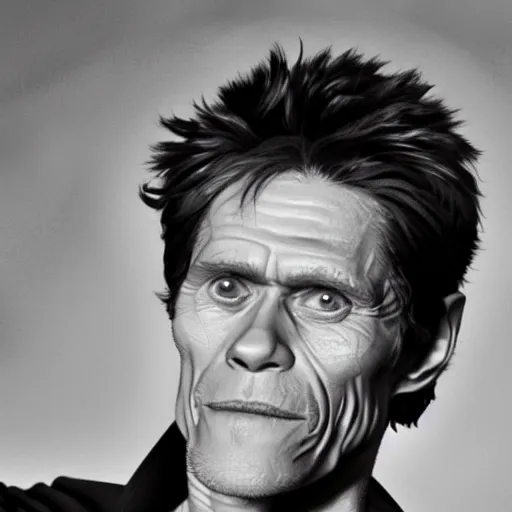 Image similar to willem dafoe on the top of a pez dispencer, detailed