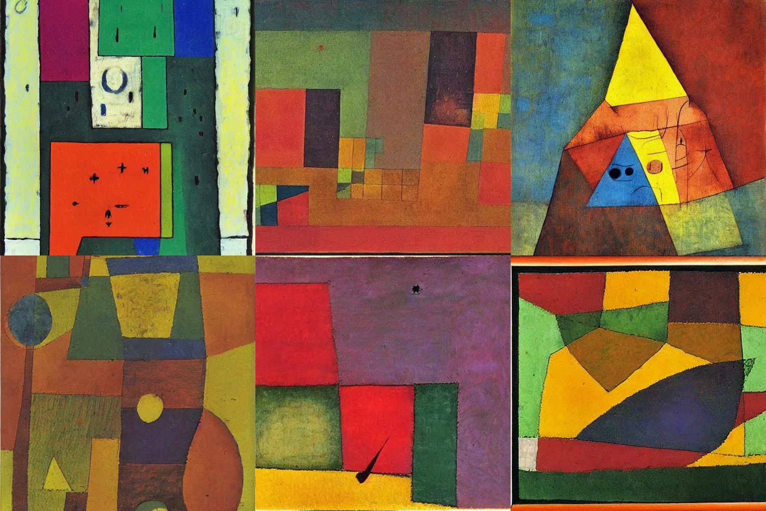 Prompt: things fall apart. painting by paul klee.