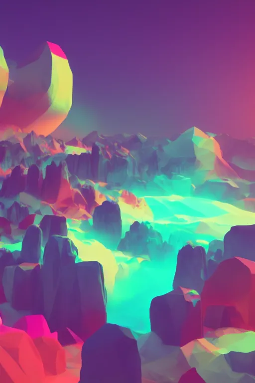 Image similar to volumetric photo of all the people of Planet earth, unreal engine, retrowave color palette, 3d render, lowpoly, colorful, digital art