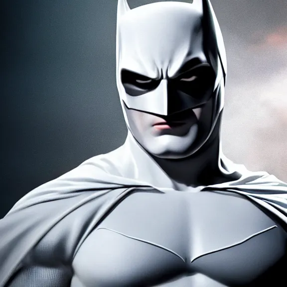 Prompt: white batman 4 k highly detailed