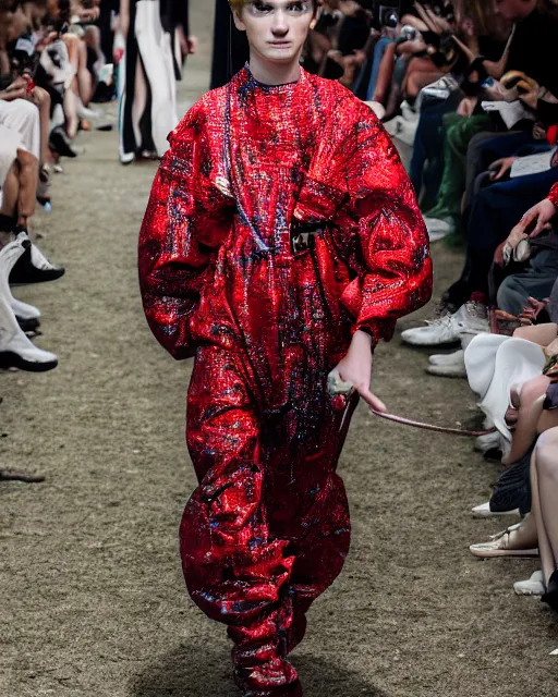 Prompt: hyperrealistic and heavy detailed balenciaga runway show of stranger things in the year 1922 , Leica SL2 50mm, vivid color, high quality, high textured