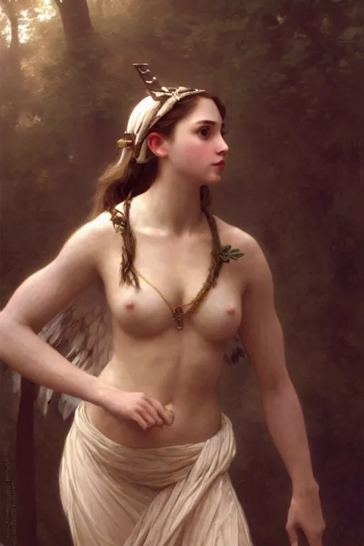 Image similar to full portrait of a beautiful Valkyrie, Regal, Realistic, Refined, highly Detailed Digital Art, Oil Painting, William-Adolphe Bouguereau, WLOP, Dynamic lighting, daily deviation, beautiful character illustration by Greg Rutkowsktrending on artstation, Cinematic Lighting, Unreal Engine, 8k, HD