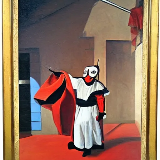 Image similar to pulcinella painting by arturo faldi