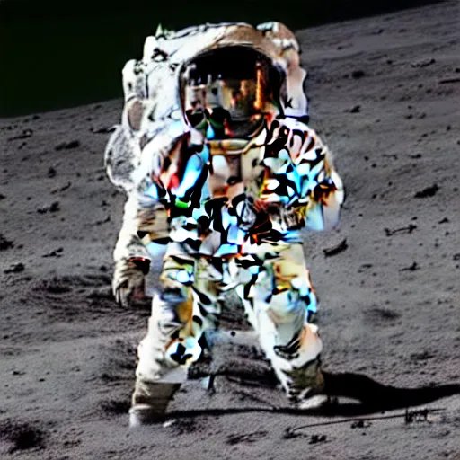 Prompt: montanablack, infamous twitch streamer celebrating his birthday on the moon, hd photograph