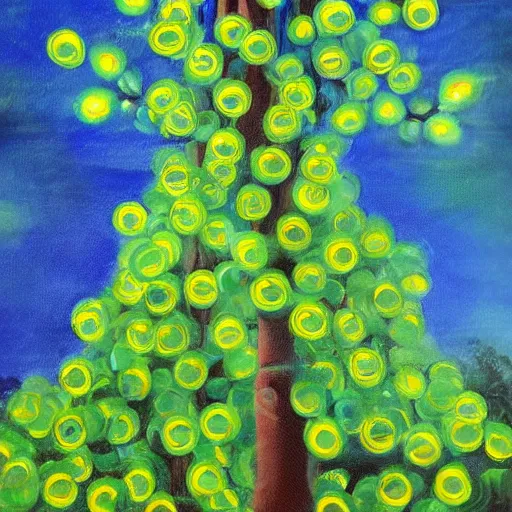 Prompt: money growing on trees detailed luminescent 4 k magical realism painting