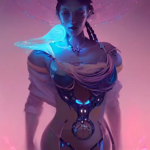 Image similar to a portrait of a beautiful cybernetic gypsy, cyberpunk concept art by pete mohrbacher and wlop and artgerm and josan gonzales, digital art, highly detailed, intricate, sci-fi, sharp focus, Trending on Artstation HQ, deviantart, unreal engine 5, 4K UHD image